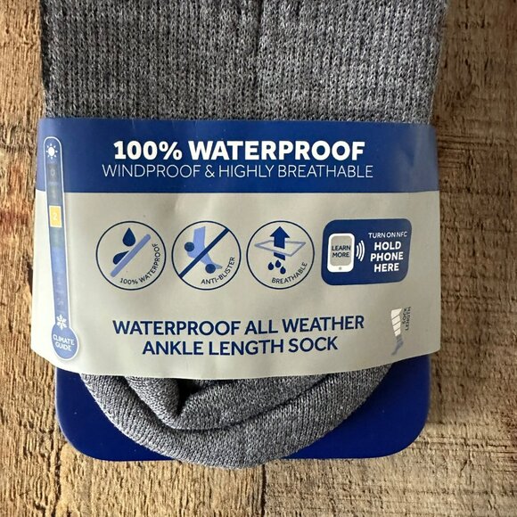 NWT Sealskinz All Weather Ankle Length Waterproof Sock in Gray Size Large - Picture 4 of 6